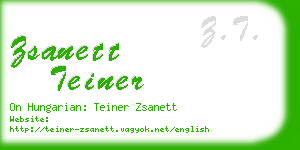 zsanett teiner business card